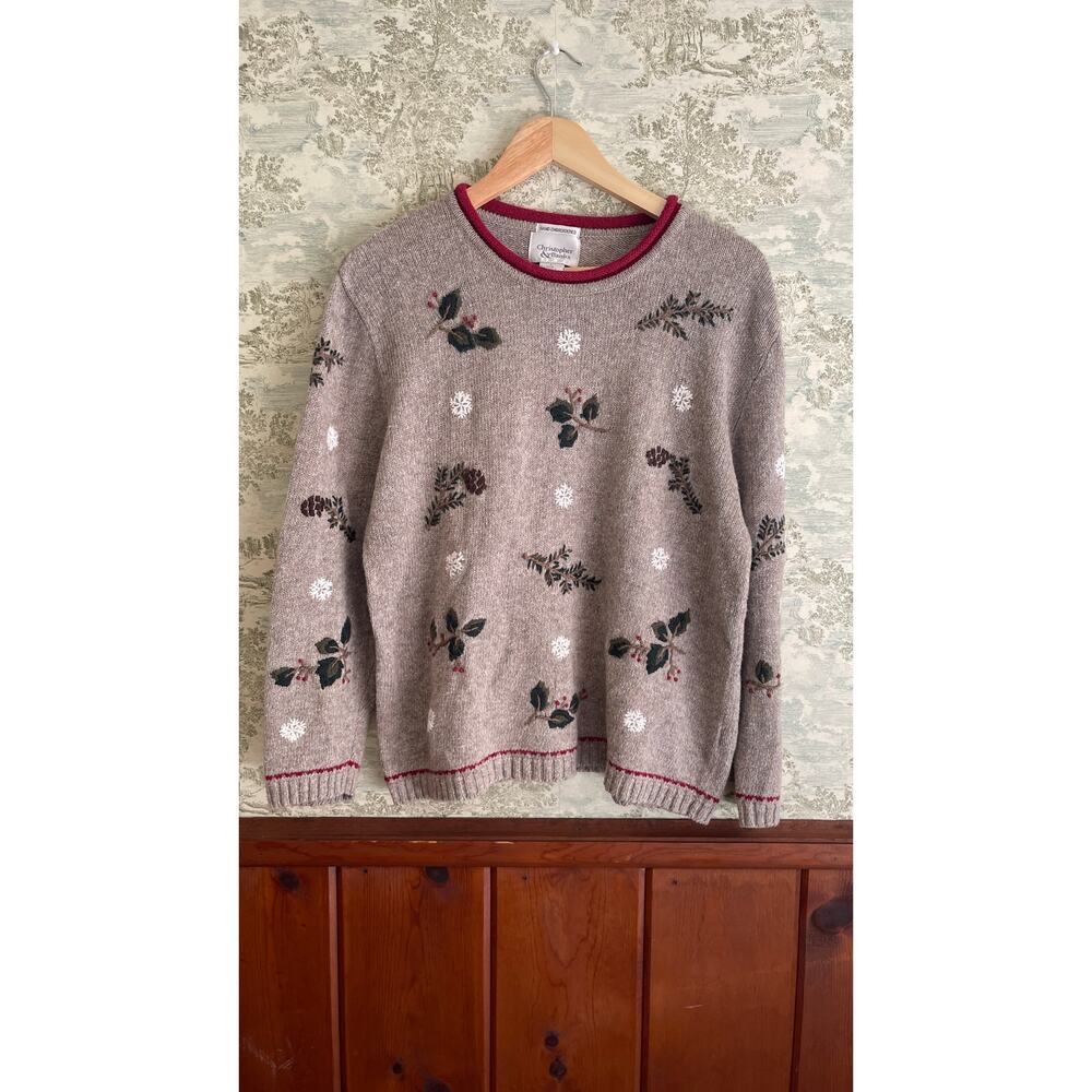 Christopher & Banks Hand-Embroidered Sweater (L)